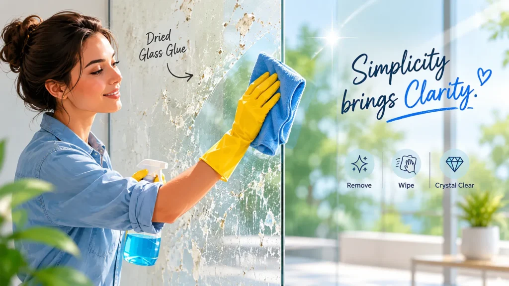 How to Remove Glass Glue From Glass